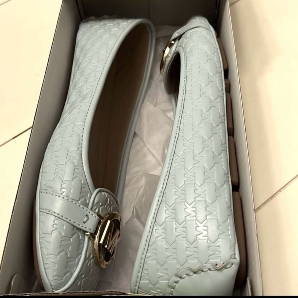 NIB MICHAEL KORS 
Embossed Moccasin Loafer Flat vista blue size 9.5 M - Picture 5 of 7